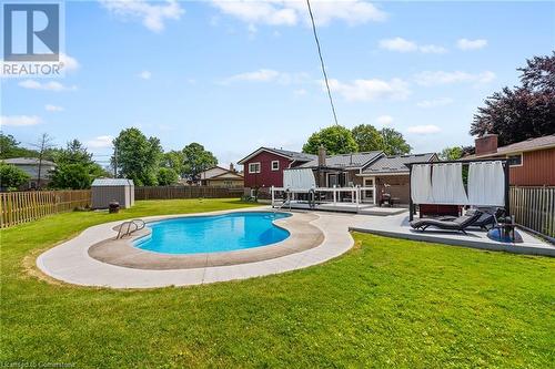 8371 Ares Court, Niagara Falls, ON - Outdoor With In Ground Pool With Deck Patio Veranda With Backyard