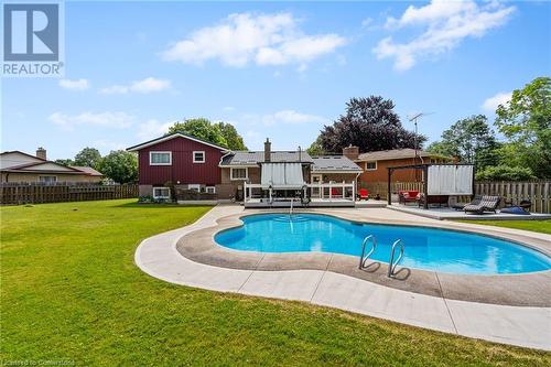 8371 Ares Court, Niagara Falls, ON - Outdoor With In Ground Pool With Deck Patio Veranda With Backyard