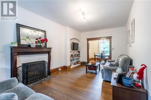 26 Ontario Avenue, Hamilton, ON - Indoor Photo Showing Living Room With Fireplace