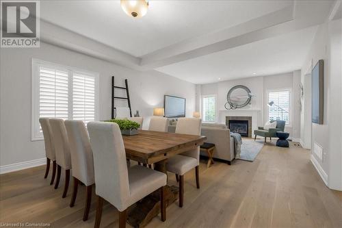 2229 Littondale Lane, Oakville, ON - Indoor Photo Showing Dining Room With Fireplace