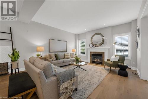 2229 Littondale Lane, Oakville, ON - Indoor Photo Showing Living Room With Fireplace