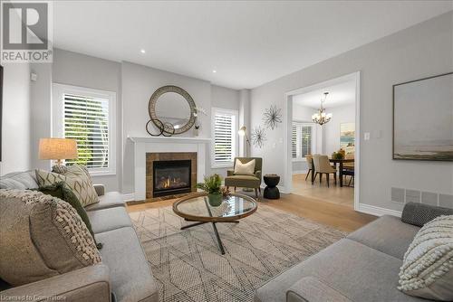 2229 Littondale Lane, Oakville, ON - Indoor Photo Showing Living Room With Fireplace