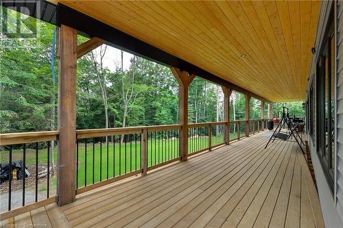 Rear covered deck - 311 Echo Ridge Road, Kearney, ON - Outdoor With Deck Patio Veranda With Exterior