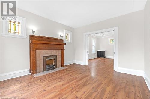 100 Balsam Avenue S, Hamilton, ON - Indoor Photo Showing Living Room With Fireplace