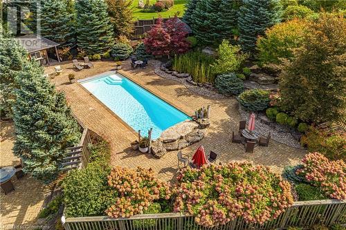 70 Oak Avenue, Dundas, ON - Outdoor With In Ground Pool With Backyard