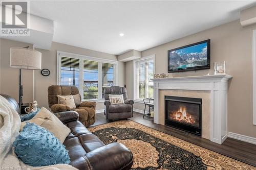 28 Pierre Trudeau Lane, Grimsby, ON - Indoor Photo Showing Living Room With Fireplace