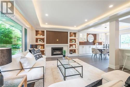 358 Arden Crescent, Burlington, ON - Indoor Photo Showing Living Room With Fireplace