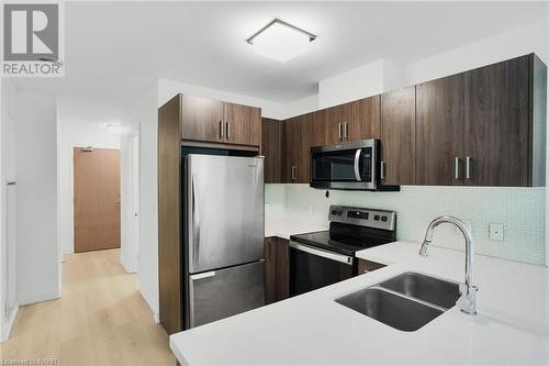 467 Charlton Avenue E Unit# 202, Hamilton, ON - Indoor Photo Showing Kitchen With Stainless Steel Kitchen With Double Sink With Upgraded Kitchen