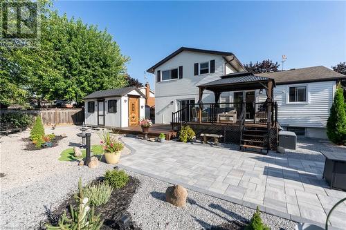 Pergola and covered seating area - 5 Lower Canada Drive, Niagara-On-The-Lake, ON - Outdoor With Deck Patio Veranda