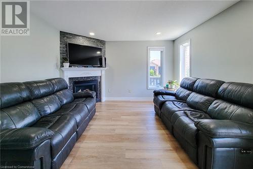 55 Alexsia Court, Hamilton, ON - Indoor Photo Showing Living Room With Fireplace