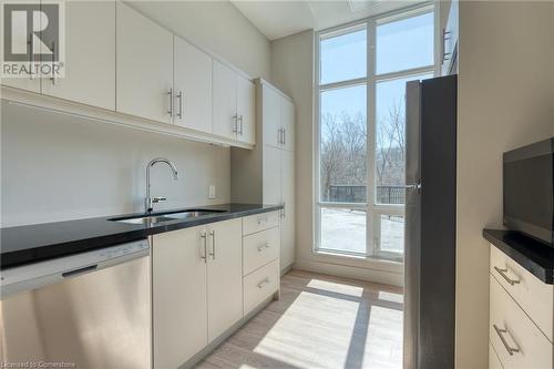 2750 King Street E Unit# 605, Hamilton, ON - Indoor Photo Showing Kitchen With Double Sink