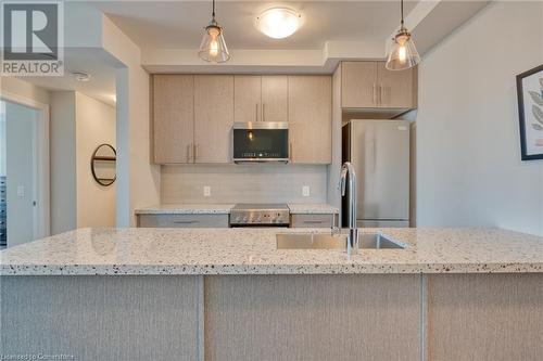 2750 King Street E Unit# 605, Hamilton, ON - Indoor Photo Showing Kitchen With Double Sink With Upgraded Kitchen