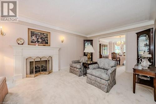 394 Scenic Drive, Hamilton, ON - Indoor Photo Showing Living Room With Fireplace