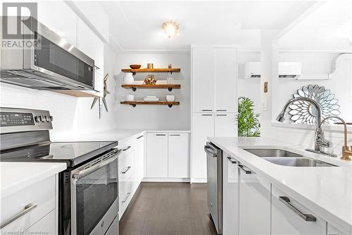 40 Harrisford Street Unit# 706, Hamilton, ON - Indoor Photo Showing Kitchen With Double Sink