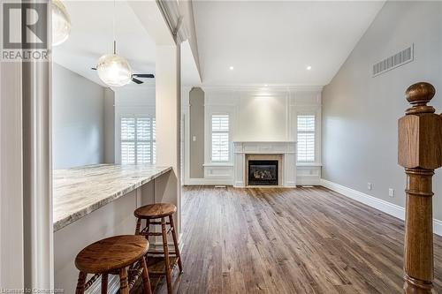 13 Appalachian Trail, Glanbrook, ON - Indoor Photo Showing Living Room With Fireplace