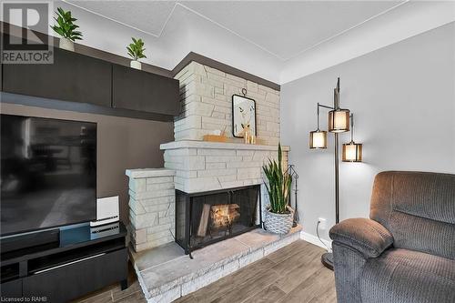 23 Cherrywood Drive, Stoney Creek, ON - Indoor Photo Showing Living Room With Fireplace