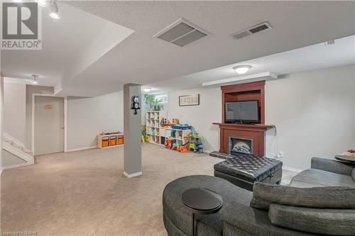 2188 Donald Road, Burlington, ON - Indoor Photo Showing Basement With Fireplace