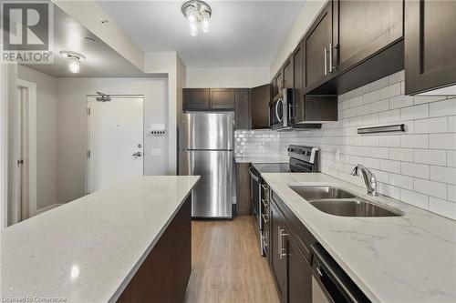 212 Lakeport Road Unit# 312, St. Catharines, ON - Indoor Photo Showing Kitchen With Stainless Steel Kitchen With Double Sink With Upgraded Kitchen