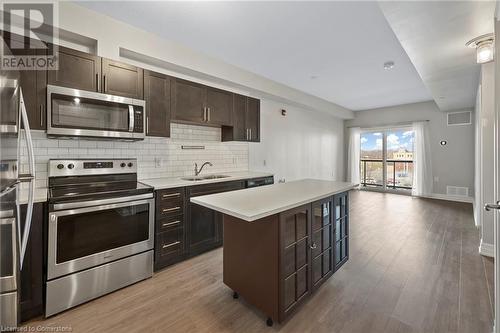 212 Lakeport Road Unit# 312, St. Catharines, ON - Indoor Photo Showing Kitchen With Stainless Steel Kitchen With Upgraded Kitchen