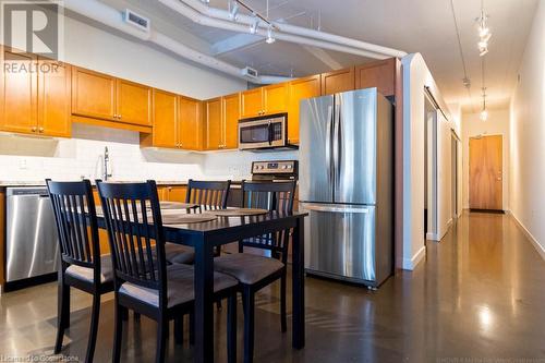 66 Bay Street S Unit# 613, Hamilton, ON - Indoor Photo Showing Kitchen With Stainless Steel Kitchen