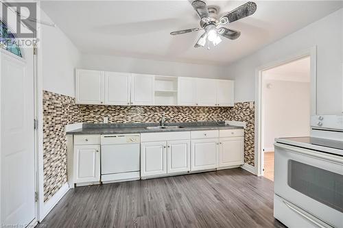 120 Cameron Avenue S, Hamilton, ON - Indoor Photo Showing Kitchen With Double Sink