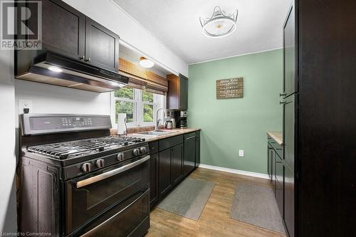 145 Weir Street N, Hamilton, ON - Indoor Photo Showing Kitchen With Double Sink