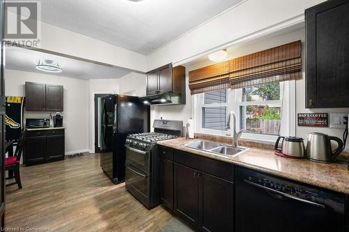 145 Weir Street N, Hamilton, ON - Indoor Photo Showing Kitchen With Double Sink