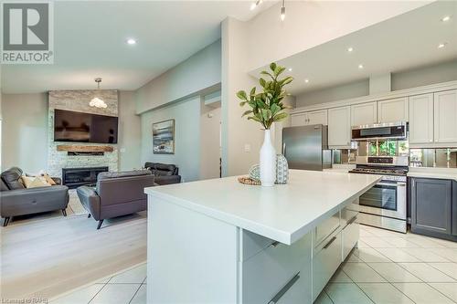 2213 Rosemount Crescent, Oakville, ON - Indoor Photo Showing Kitchen With Fireplace