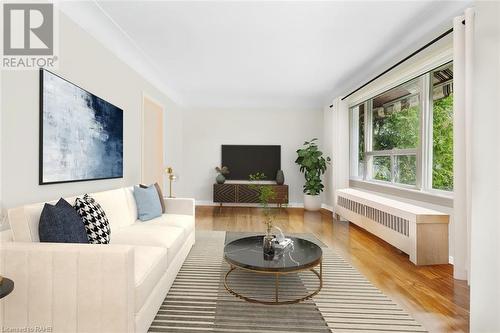 Virtually Staged - 551 Evans Road, Hamilton, ON - Indoor Photo Showing Living Room