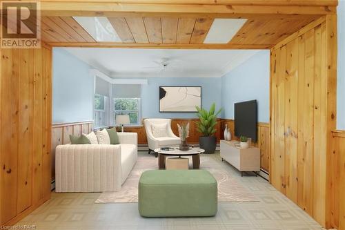 Virtually Staged - 551 Evans Road, Hamilton, ON - Indoor Photo Showing Living Room