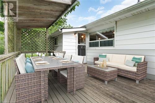 Virtually Staged - 551 Evans Road, Hamilton, ON - Outdoor With Deck Patio Veranda With Exterior