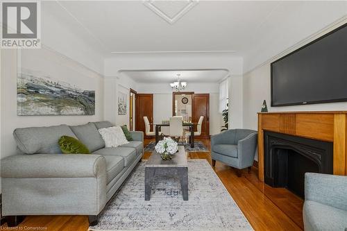 24 Thorndale Street N, Hamilton, ON - Indoor Photo Showing Living Room With Fireplace