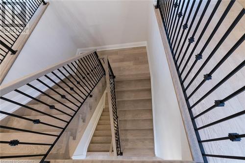 oak stairs - 1 West Avenue, Stoney Creek, ON - Indoor Photo Showing Other Room