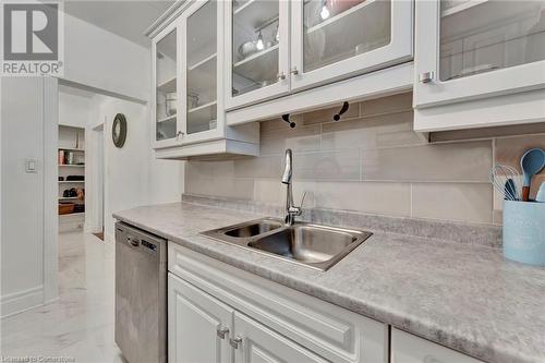 285 King Street W Unit# 8, Hamilton, ON - Indoor Photo Showing Kitchen With Double Sink