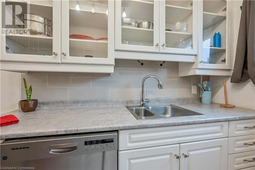 285 King Street W Unit# 8, Hamilton, ON - Indoor Photo Showing Kitchen With Double Sink