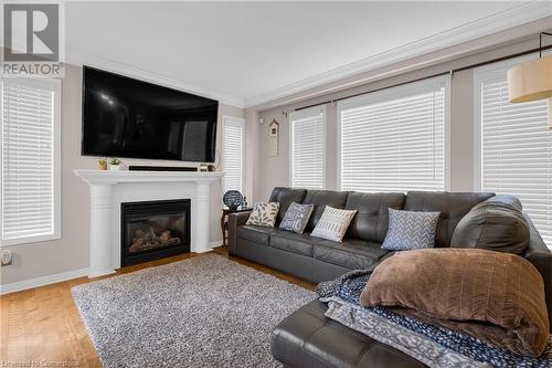 75 Cedarville Drive, Hamilton, ON - Indoor Photo Showing Living Room With Fireplace