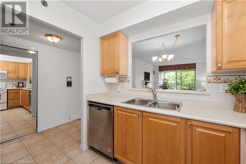 100 Burloak Drive Unit# 1214, Burlington, ON - Indoor Photo Showing Kitchen With Double Sink