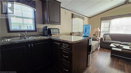 1501 Line 8 Road Unit# 228, Queenston, ON - Indoor Photo Showing Kitchen With Double Sink