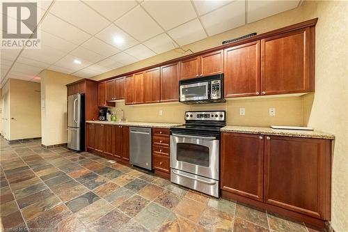 Party Room Kitchen - 399 Elizabeth Street Unit# 608, Burlington, ON - Indoor Photo Showing Kitchen With Stainless Steel Kitchen