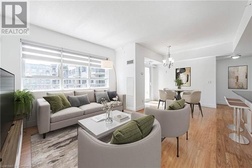 Living [Virtually Staged] - 399 Elizabeth Street Unit# 608, Burlington, ON - Indoor Photo Showing Living Room