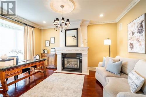 4014 Lantern Lane, Burlington, ON - Indoor Photo Showing Living Room With Fireplace