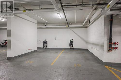 Best spots for parking - side by side parking spots on P1 (14&15) right by the elevator entrance. - 2025 Maria Street Unit# 1508, Burlington, ON - Indoor Photo Showing Garage