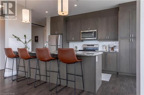 101 Locke Street S Unit# 504, Hamilton, ON - Indoor Photo Showing Kitchen With Stainless Steel Kitchen