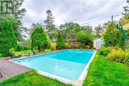 5203 Mulberry Drive, Burlington, ON - Outdoor With In Ground Pool With Backyard