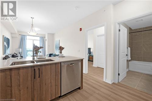 120 Spring Valley Crescent Unit# 410, Hamilton, ON - Indoor Photo Showing Kitchen With Double Sink