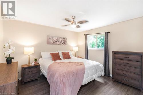 Primary Bedroom wtih Large Closet and Ceiling Fan. - 47 Simson Avenue, Simcoe, ON - Indoor Photo Showing Bedroom