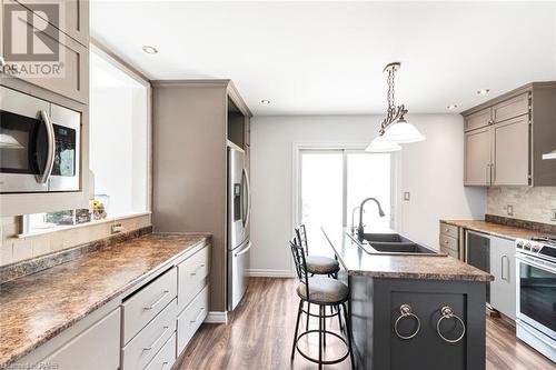 Kitchen with 5 Appliances. - 47 Simson Avenue, Simcoe, ON - Indoor Photo Showing Kitchen With Stainless Steel Kitchen With Double Sink With Upgraded Kitchen