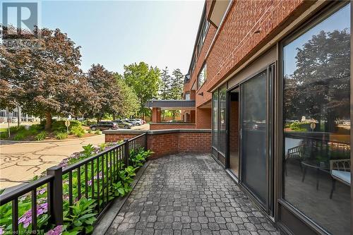 Private patio - 150 Wilson Street W Unit# 112, Ancaster, ON - Outdoor With Exterior