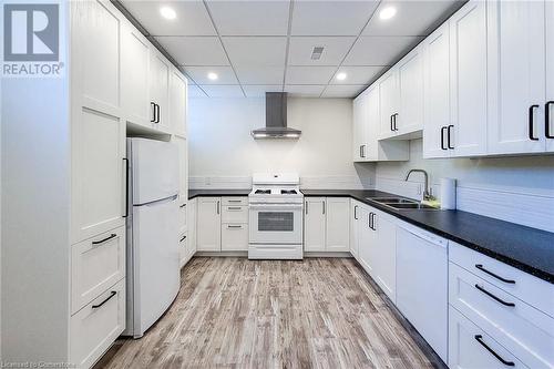 344 Main Street W Unit# 1, Hamilton, ON - Indoor Photo Showing Kitchen With Double Sink