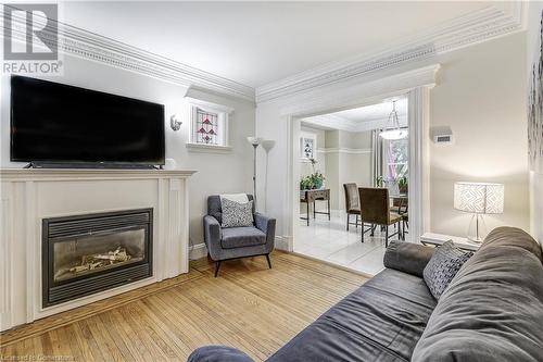 83 Graham Avenue S, Hamilton, ON - Indoor Photo Showing Living Room With Fireplace